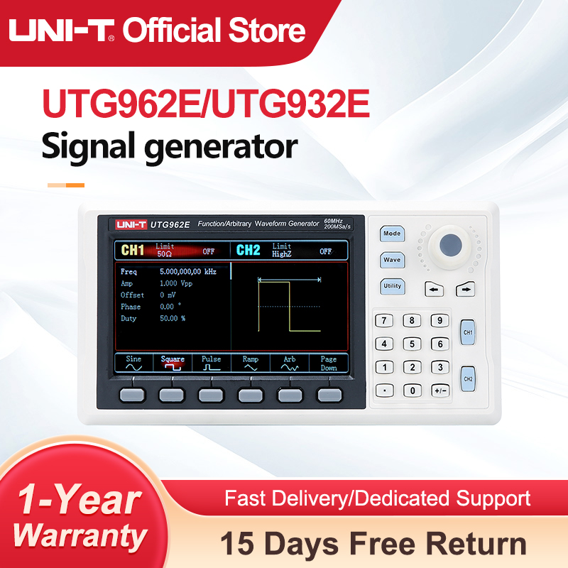 UNI-T UTG932E UTG962E fonction - Dual Channel Arbitrary Waveform Function Generator 60Mhz avis et prix